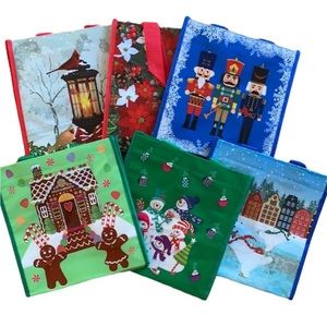 NWT PACKAGE OF 6-HOLIDAY GIFT BAG 7” X  8”